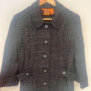 Tory Burch Tweed Black Jacket